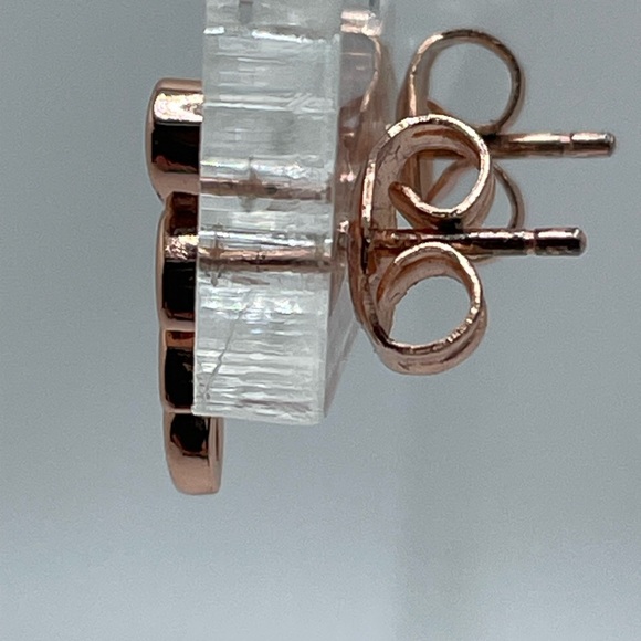 925 Rose Gold Coloured Earrings - Picture 3 of 5